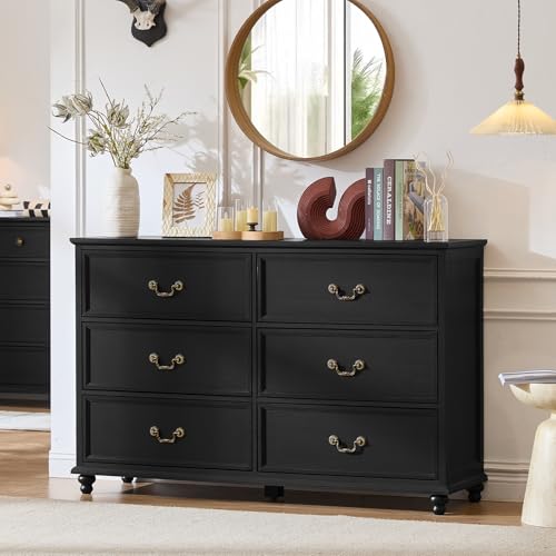 Wide Wood Farmhouse Night Stand with Drawers