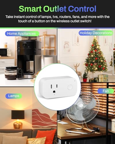 Mini Wireless Remote Control Outlet Switch Power Plug in for Household Appliances