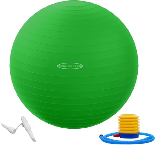 Anti Burst and Slip Resistant Exercise Ball Yoga Ball Fitness Ball Birthing Ball with Quick Pump
