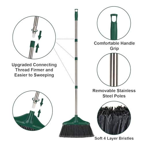 4 PCS Heavy Duty Broom Outdoor