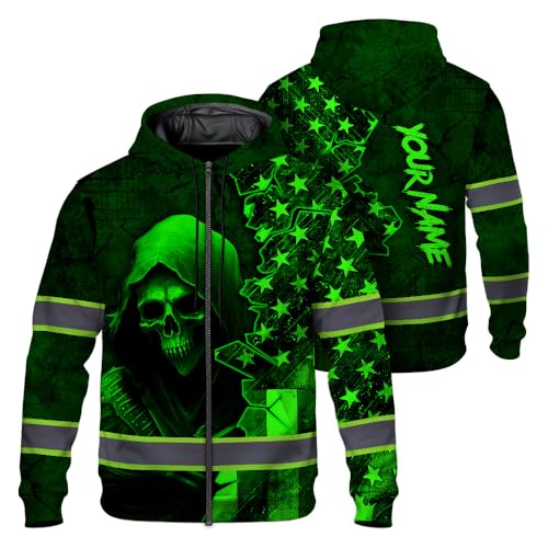 Hi Vis Reflective Zip Up Hoodie