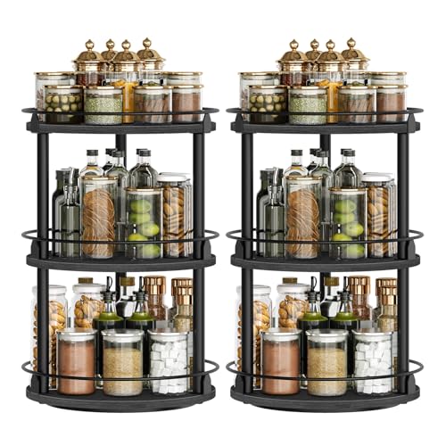 Spice Rack Set of 2 Lazy Susan Organizer