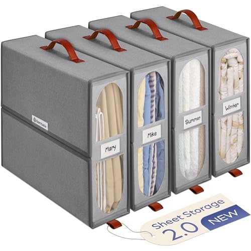 Bed Sheet Organizer Storage Boxes