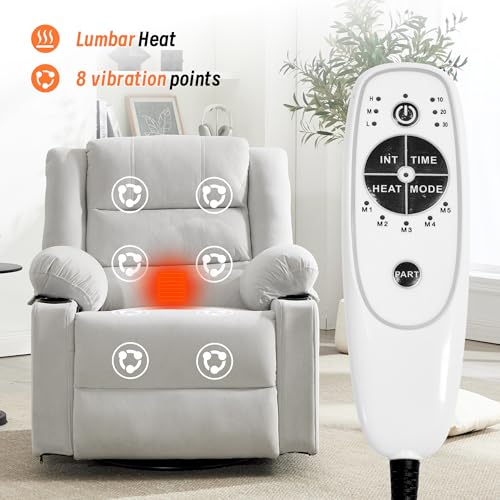 360°Swivel Rocker Recliner Chair for Adults