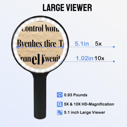 Hands Free Magnifying Glass & Goose Neck Magnifier with Light