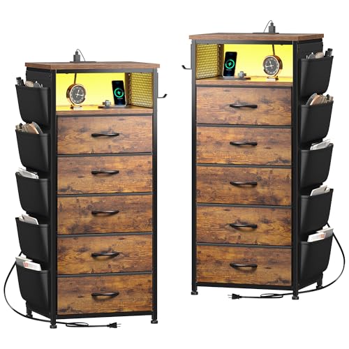 Night Stand Set 2 with Charging Station