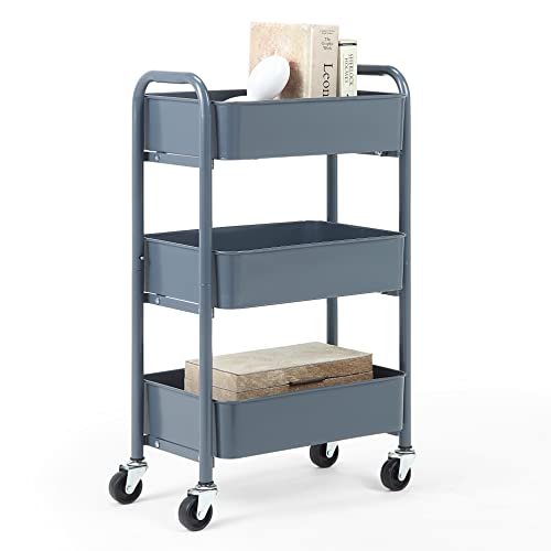 3 Tier Delicate Compact Rolling Metal Storage Organizer