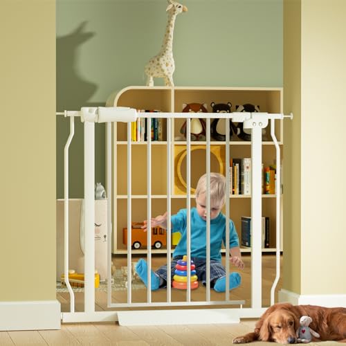 HOOEN White Narrow & Extra Wide Baby Gate for Doorways Stairs 24