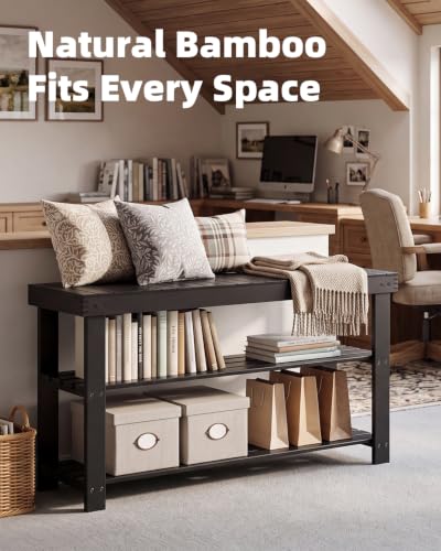 Bamboo Shoe Rack Bench