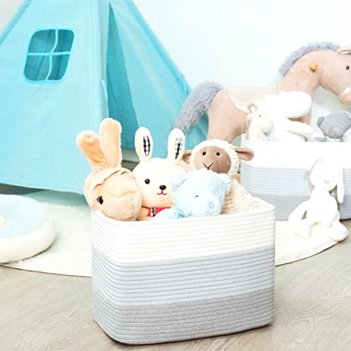 3 Pack Cotton Rope Shelf Storage Baskets