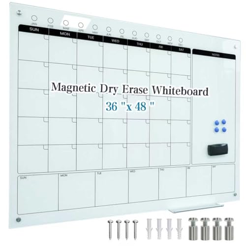 Magnetic Glass Writeboard Tempered Glass Dry Erase Boards Wall Mounted Frameless Whiteboard Bulletin Message Boards