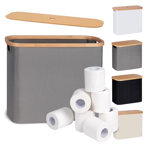 Toilet Paper Basket with Lid for Bathroom