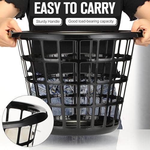 Plastic Round Laundry Baskets with Easy Carry Handles