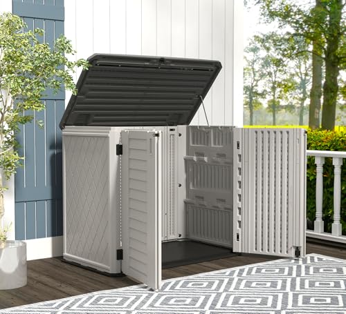 26 Cu.Ft Storage Shed Horizontal Storage Cabinet Resin