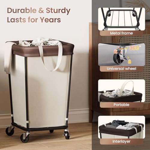 Laundry Basket with Wheels