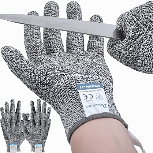 3 Pairs Cut Resistant Gloves Food Grade Level 5 Protection