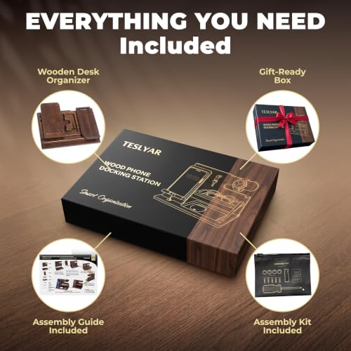 Wood Phone Docking Station for Men