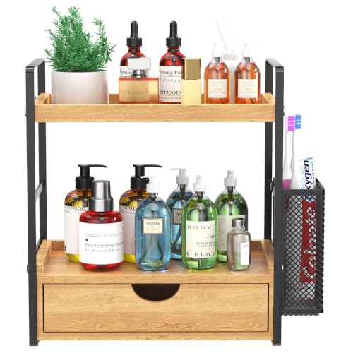 Bathroom Counter Organizer with Basket