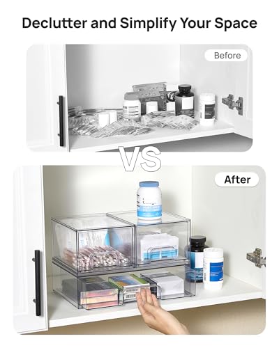 Stackable Storage Drawers Set