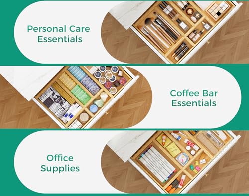 drawer organizer tray silverware utensil divider for kitchen