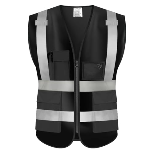 High Visibility Safety Vest Customize Your Logo Protective Workwear 5 Pockets Outdoor Work Vest