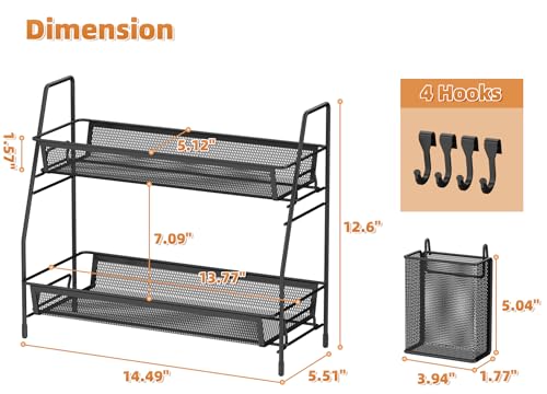 Iron Metal 2 Tier Shelf