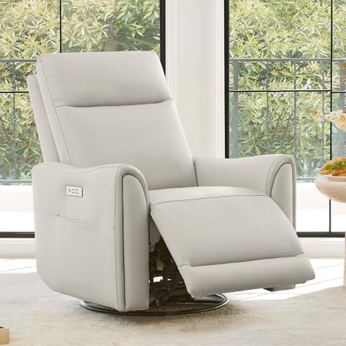 Leather Swivel Power Recliner Chairs for Adults