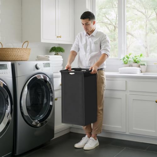 Laundry Hampers with Shelf and Pull