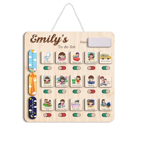 Wooden Chore Chart for Kids Visual Schedule