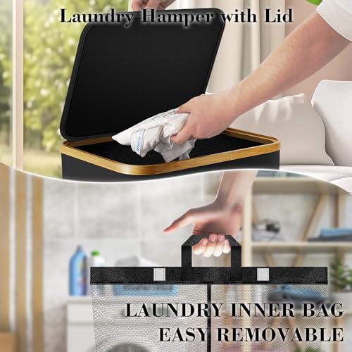 Laundry Hamper with Wheels and Lid