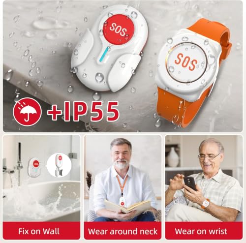 Wi Fi Wireless Caregiver Pager Call Button for Elderly at Home