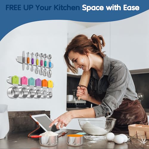 Stainless Steel Magnetic Measuring Cups and Spoons Set