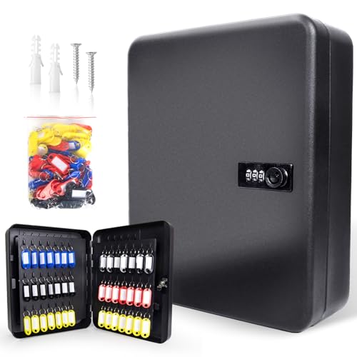 72 Position Key Cabinet with Combination Lock Wall Mount
