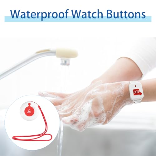 Alert Button for Seniors at Home Call Button Elderly Caregiver Pager Call Button Alert Panic Button Elder Alert System Emergency Long