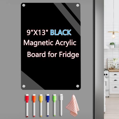 9"x13" Clear Weekly Meal Planner Magnetic Acrylic Board