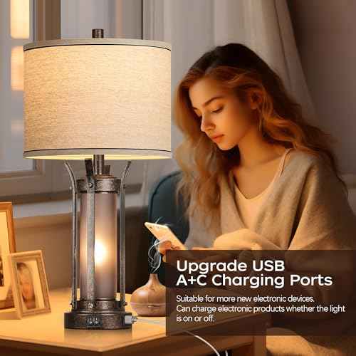 Farmhouse Table Lamps for Living Room