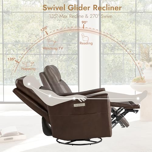Genuine Leather Recliner Chair for Adults