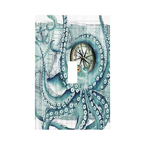 Funny Cat Cool Cat Dinosaur Sea Ocean Wave Wooden Style 1 Gang Light Switch Cover Plate Decorative No Device Wall Plate Blank Electrical Switch Plate Covers Dimmer Faceplate for Bathroom Decor