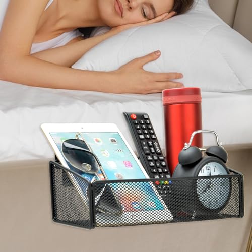 Bedside Shelf Bunk Bed Organizer Shelf Hanging Storage Metal Basket Phone Holder for Bedroom