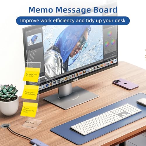 Monitor Memo Board Holder by Computer Screen Acrylic Sticky Note Stand Message Panel Reminder for Office