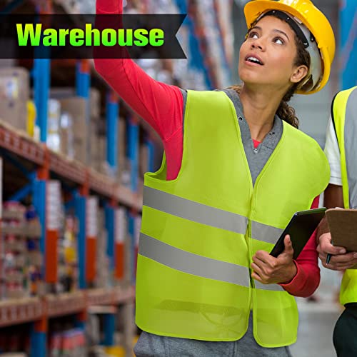 12 20 Pcs Safety Vest Bulk High Visibility Reflective Vest
