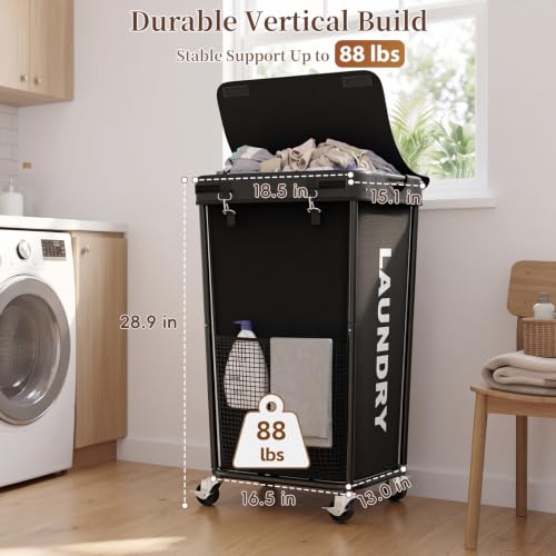 Laundry Basket with Wheels