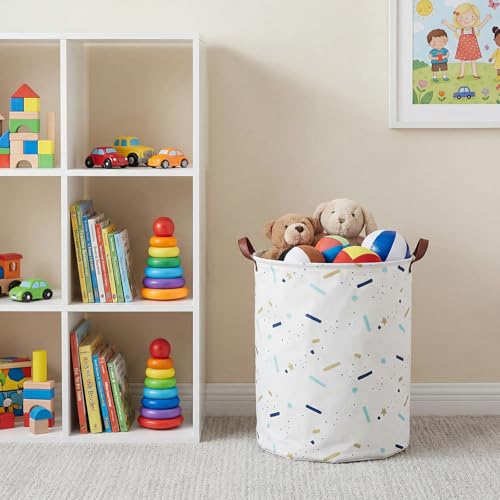 3 Pieces Large Laundry Hamper Round Collapsible Organizer Storage Bin Waterproof Foldable Dirty Clothes Laundry Basket for Home Bathroom