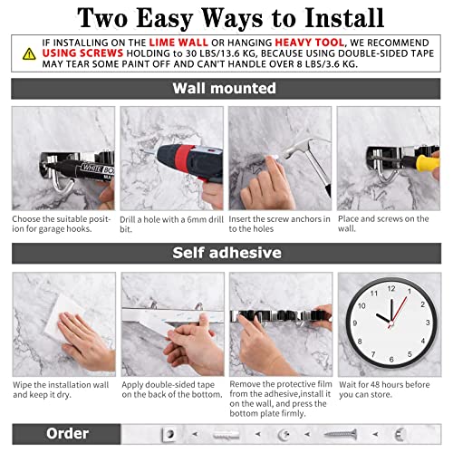 Broom and Mop Holder Wall Mounted Tools