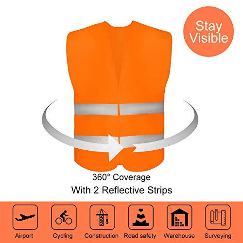 10 Pack High Visibility Safety Vest for Traffic Work