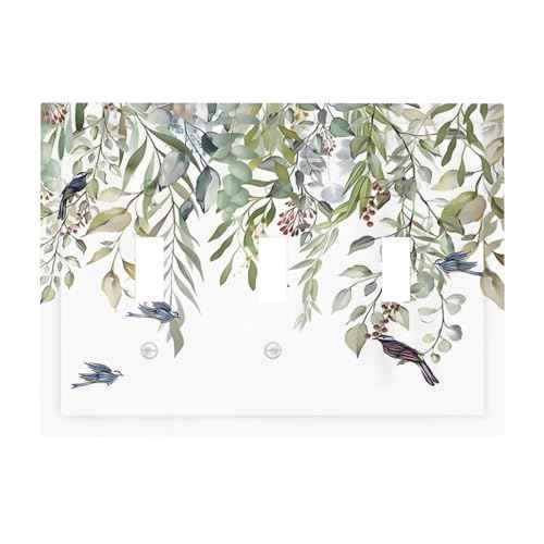 Abstract Marble Ink Texture Grey Marble Print Light Switch Cover Plate 1 Gang No Device Blank Electrical Wall Plates Faceplate Decorative Switch Plate for Bathroom Kitchen Decor