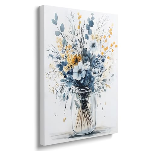 Framed Flower Landscape Canvas Wall Art Ready to Hang