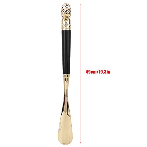 Shoe Horn Long Handled Metal Lion Head Shoe Horn Wooden Long Handle Shoe Lifter Shoe Spoon Tool for Men Ladies