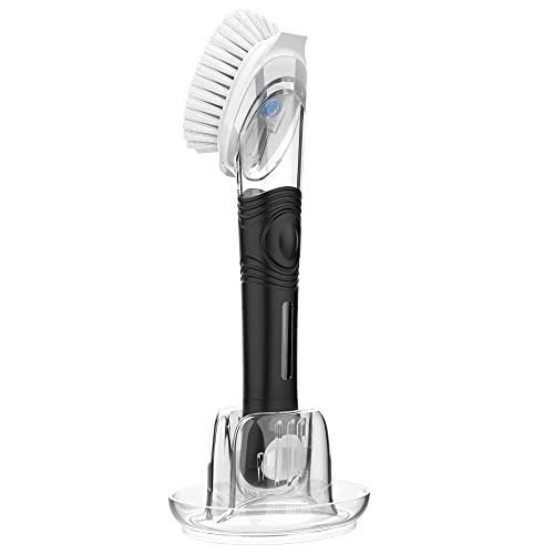 Soap Dispensing Dish Brush Storage Set