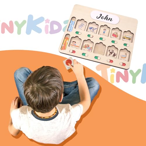 Wooden Chore Chart for Kids Visual Schedule